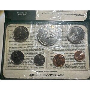 1980 New Zealand Souvenir Coin Set by Royal Mint #22027